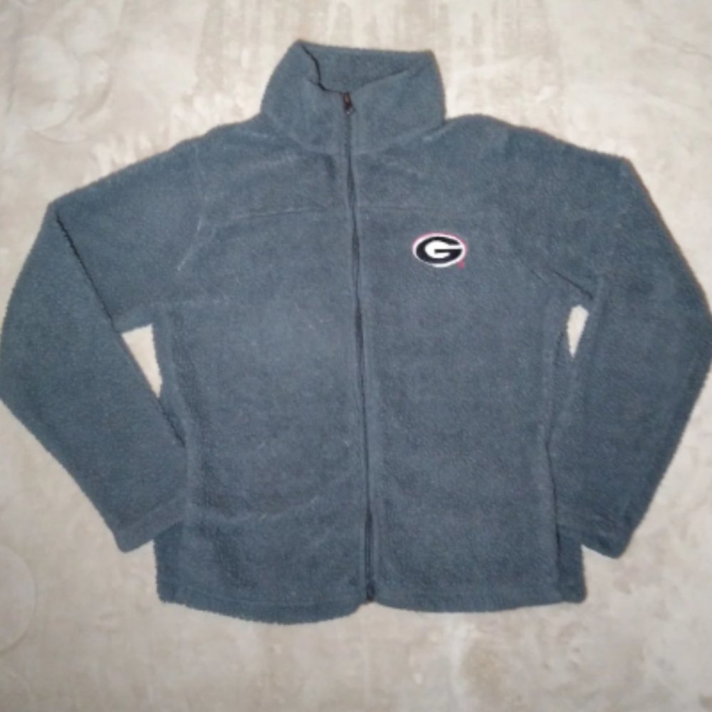 Georgia Bulldogs Football Sweatshirt/Fleece Jacket - Great Condition Sz Lg 11-13